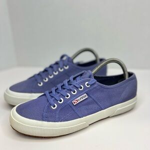 SUPERGA 2750 Cotu Classic Low Top Lace Up Canvas Sneakers Womens Sz 9 Deep Lilac